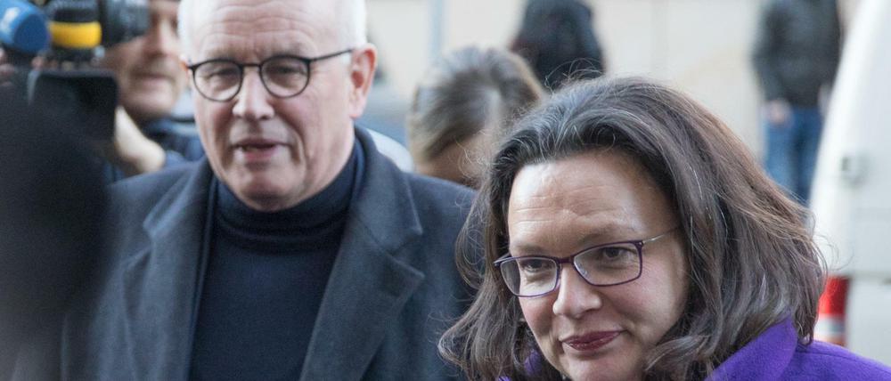 Im Kernteam. Andrea Nahles (SPD) und Volker Kauder (CDU) zählen zur sogenannten Sechsergruppe.