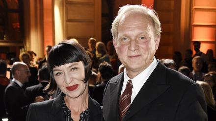 Ulrich Tukur mit seiner Ehefrau Katharina John bei der 28. Verleihung des Hessischen Film- und Kinopreises.