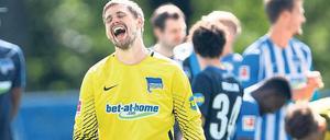 Ach hör auf! Thomas Kraft musste das Training abbrechen. 