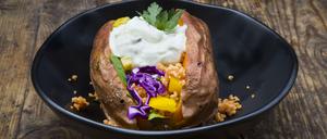 Gesunder Genuss. Süßkartoffel aus dem Ofen. 