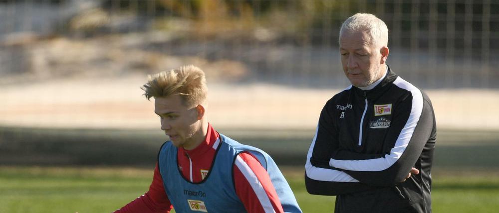 Der Alte und der Neue. Trainer André Hofschneider mit Lars Dietz. 