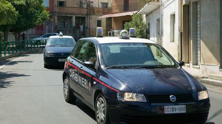 Einsatz der Polizei in Italien. 