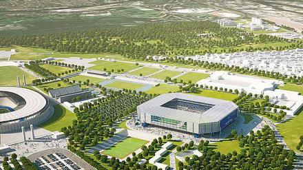 Neben dem Olympiastadion könnte Herthas neues Stadion entstehen.