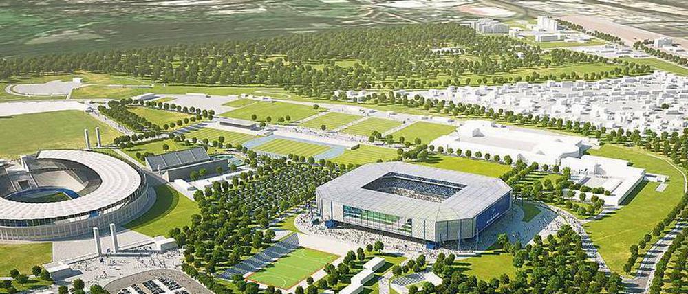 Neben dem Olympiastadion könnte Herthas neues Stadion entstehen.