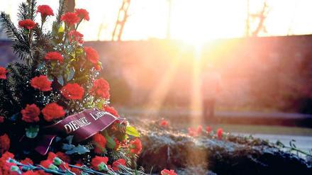 Lieblingsfarbe Rot. Auch das war beim Gedenken wichtig. 
