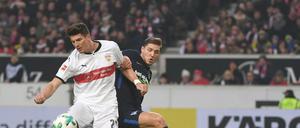 Mario Gomez ist zurück in Stuttgart, den Siegtreffer für den VfB erzielte jedoch Herthas Niklas Stark per Eigentor.