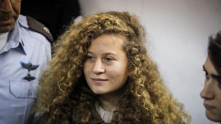 Die 16jährige Ahed Tamimi gestern beim Prozessauftakt.