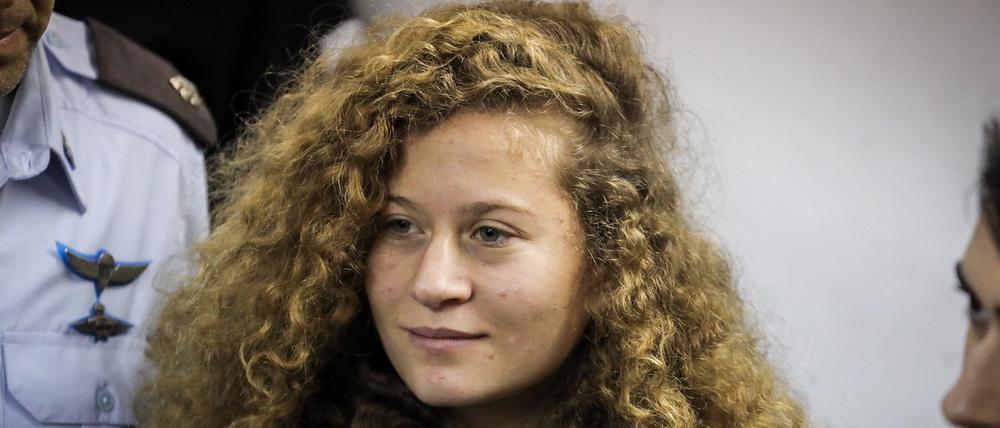 Die 16jährige Ahed Tamimi gestern beim Prozessauftakt.
