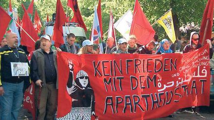 Eine antiisraelische Demonstration in Berlin.