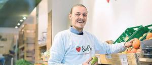 Wiederverwertbar. Geschäftsführer Raphael Fellmer in seinem Laden in Charlottenburg.