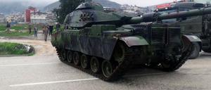 Ein türkischer Panzer am Freitag im Syrischen Grenzgebiet.