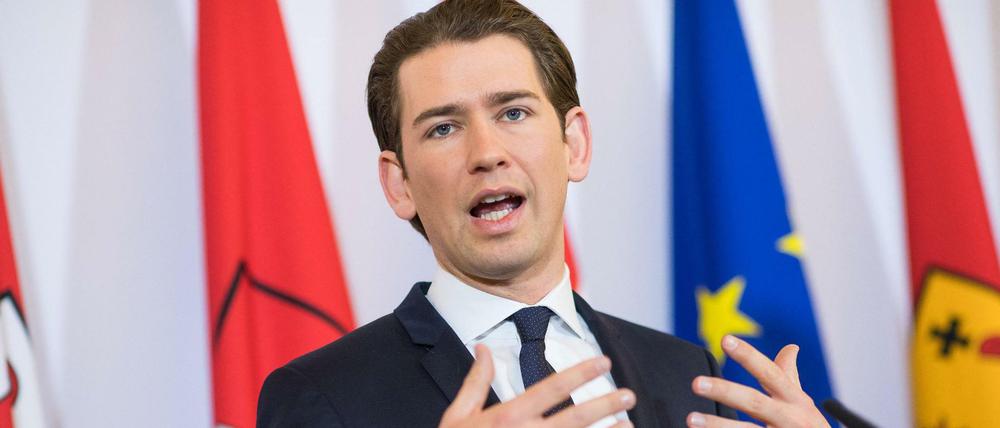 Sebastian Kurz am Dienstag im Wiener Kanzleramt.
