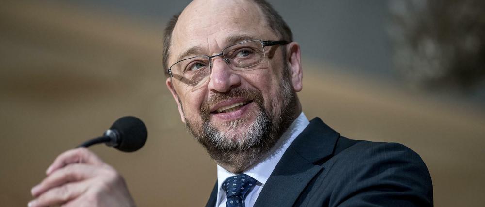 Der SPD-Bundesvorsitzende Martin Schulz am Freitag im Willy-Brandt-Haus in Berlin. 