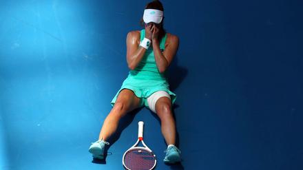 Alizé Cornet während ihres Drittrundenspiels in Melbourne. 