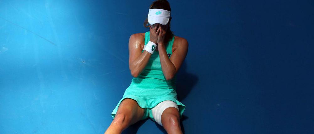 Alizé Cornet während ihres Drittrundenspiels in Melbourne. 