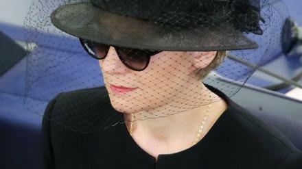 Maike Kohl-Richter beim europäischen Trauerakt für ihren am 16.06.2017 verstorbenen Mann Helmut Kohl.