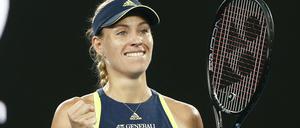 Achtelfinale! Kerber nach ihrem großen Sieg.