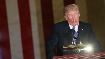 Ständiger Kampf mit den Medien: US-Präsident Donald Trump 