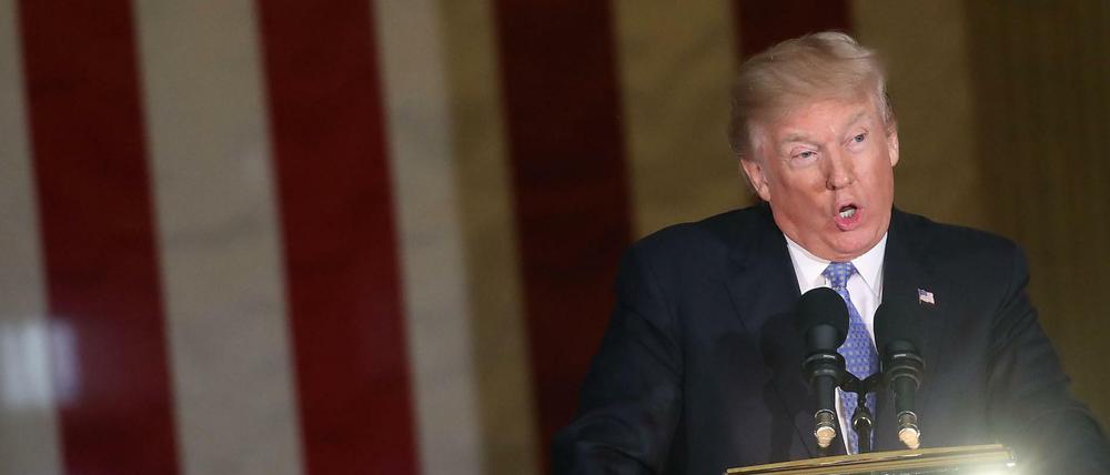 Ständiger Kampf mit den Medien: US-Präsident Donald Trump 