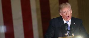 Ständiger Kampf mit den Medien: US-Präsident Donald Trump 