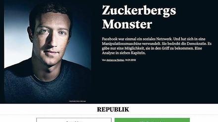 Die Website republik.ch