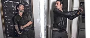 Filmriss. Wie war das noch bei „The Walking Dead“? Wer gewinnt: Rick (l.) oder Negan? Anfang Dezember stoppte die weltweit erfolgreiche Zombie-Serie mitten in der achten Staffel. Weiter geht es erst wieder ab 26. 2. auf Sky (immer montags um 21 Uhr auf Fox abrufbar über Sky sowie im Anschluss an die lineare Ausstrahlung auch über Sky Go, Sky On Demand und Sky Ticket). 