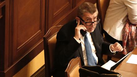 Der tschechische Ministerpräsident Andrej Babis während einer Sitzung des Parlaments in Prag. 