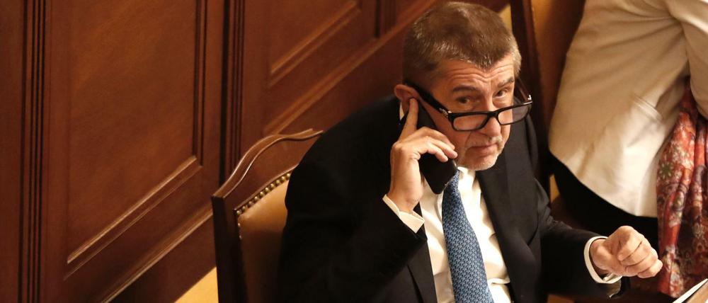 Der tschechische Ministerpräsident Andrej Babis während einer Sitzung des Parlaments in Prag.