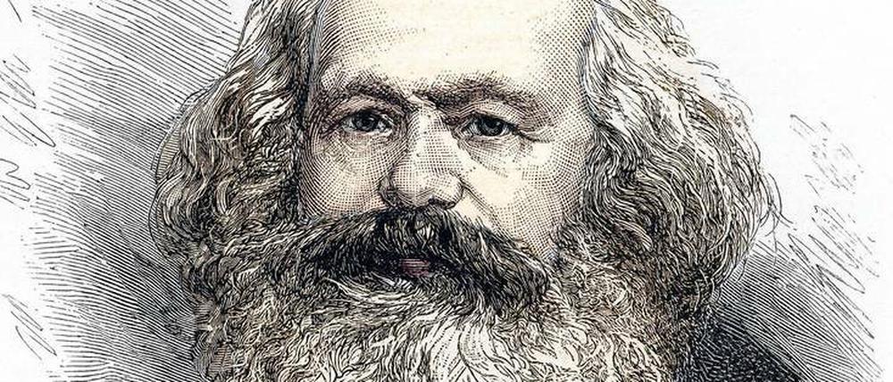 Karl Marx (1818–1883) in einer zeitgenössischen Darstellung.