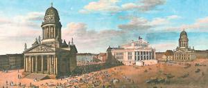 Stadtbaukunst. Der Berliner Gendarmenmarkt im Gemälde, um 1822.
