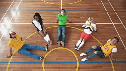 Spielstark. The Go! Team mit Ian Parton in der Mitte.