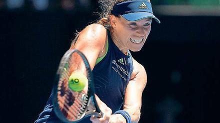 Hartes Stück Arbeit. Angelique Kerber im Spiel gegen Hsieh Su-Wei. 