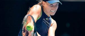 Hartes Stück Arbeit. Angelique Kerber im Spiel gegen Hsieh Su-Wei. 