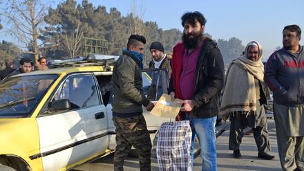 Sahil Khan in Kabul, nachdem er mit einem Flugzeug aus Deutschland angekommen ist. Khans Asylantrag wurde abgelehnt.