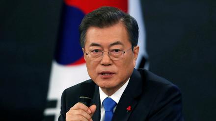 Südkoreas Präsident Moon Jae In hofft auch auf politische Entspannung mit Nordkorea.