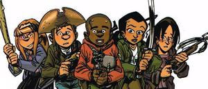 Letzte Überlebende: Die jugendlichen Hauptfiguren von "Allein" auf dem Cover des ersten Sammelbandes.