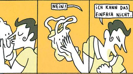 Faustdick hinter den Henkeln: Eine Seite aus „Tüti“.