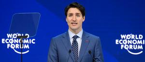 Der kanadische Premierminister Justin Trudeau beim Weltwirtschaftsforum in Davos. 