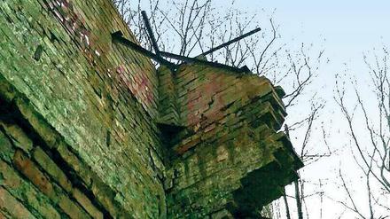 Das vergessene Mauerstück in Schönholz.