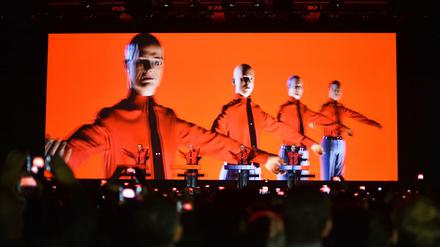 Puppenspiel: Das Kraftwerk-Konzert im Januar 2015 in der Neuen Nationalgalerie in Berlin.