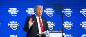US-Präsident Donald Trump bei seiner Rede vor dem Weltwirtschaftsforum in Davos.