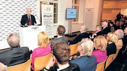 Beim Neujahrsempfang der Berliner Bürgerstiftung und des Tagesspiegel-Wirtschaftsclubs trat als Gastredner der ehemalige Bundestagspräsident Wolfgang Thierse auf. 