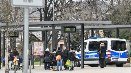 Die Polizeipräsenz in Cottbus wurde nach den Ausschreitungen erhöht.