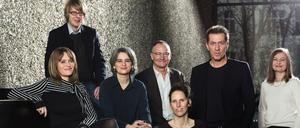 Die Jury (v.l.) Dorothea Marcus, Christian Rakow, Shirin Sojitrawalla, Andreas Klaeui, Eva Behrendt, Wolfgang Höbel und Margarete Affenzeller.