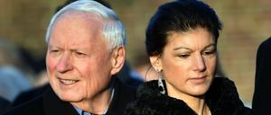 Oskar Lafontaine und Sahra Wagenknecht beim Gedenken an die ermordeten Kommunistenführer Rosa Luxemburg und Karl Liebknecht. 