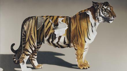 Gemalt nicht geklebt. Eckart Hahns "Papiertiger" von 2016.