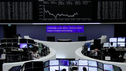 Blick in den Saal der Deutschen Börse in Frankfurt am Freitag. 