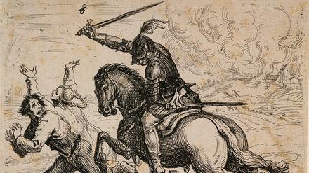 Hans Ulrich Franck: Der geharnischte Reiter 1643. Aus der Serie "Schrecken des Dreißigjährigen Krieges". 