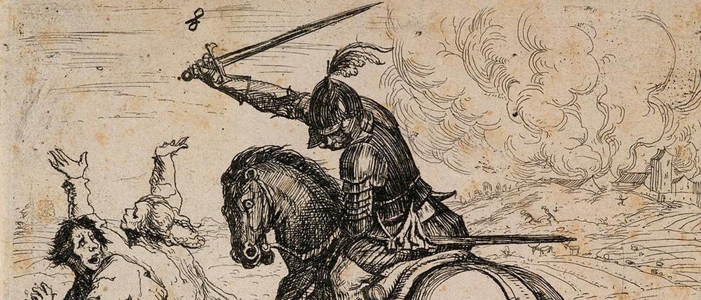 Hans Ulrich Franck: Der geharnischte Reiter 1643. Aus der Serie "Schrecken des Dreißigjährigen Krieges".