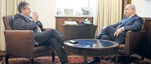 Entspannte Atmosphäre. Sigmar Gabriel bei Benjamin Netanjahu.
